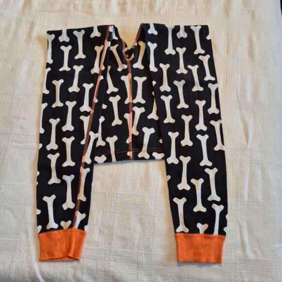 Hanna Andersson boys size size 140 or 10 pajama pants black & white bones EUC - Picture 4 of 5